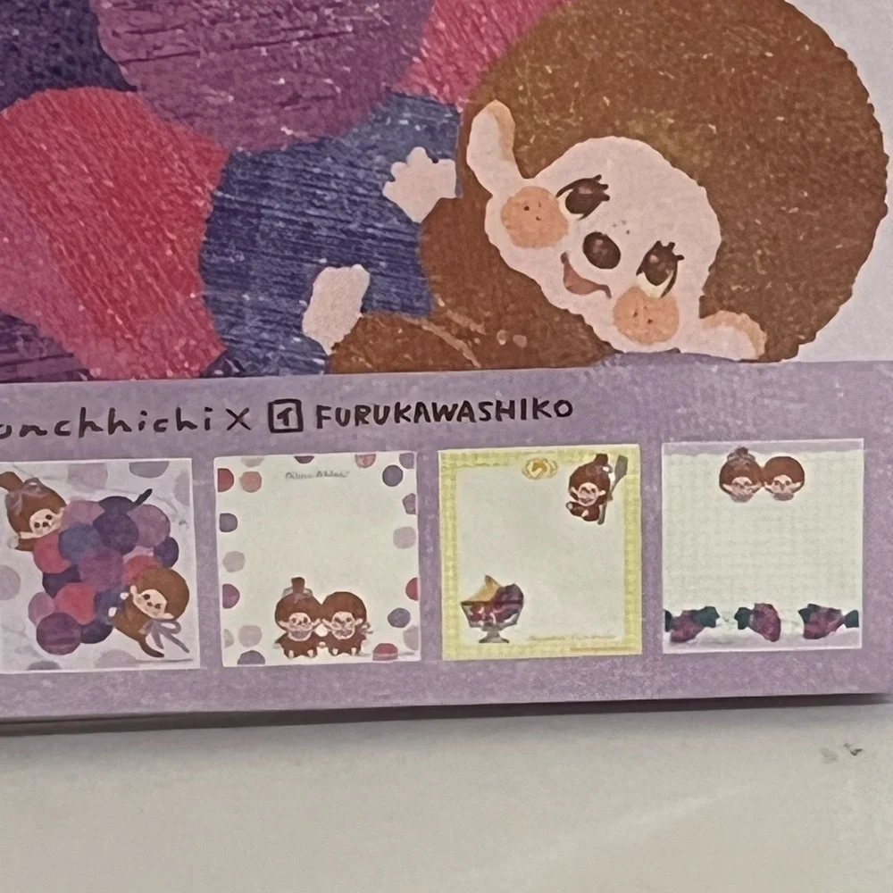 Monchhichi Fruit Series-Grape Small Square Memo Pad